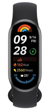 Xiaomi  Mi Band 9 - Black-Aluminum-TPU Strap-Black - Black - Aluminum - Black - TPU Strap - TPU - Excellent