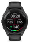 Garmin  Forerunner 265 Smartwatch - 8GB - Black-Fiber-reinforced Polymer-Quick Release Band-Gray/Black - 46mm - Black - Fiber-reinforced Polymer - Gray/Black - Quick Release Band - Silicone - Excellent