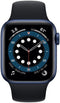 Apple  Watch Series 6 - 32GB - GPS - 44mm - Blue - Aluminum - Black - Sport Band - Rubber - Acceptable
