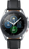 Samsung  Galaxy Watch3 - 4GB - Bluetooth - 45mm - Mystic Silver - Stainless Steel - Black - Leather Strap - Stainless Steel - Good