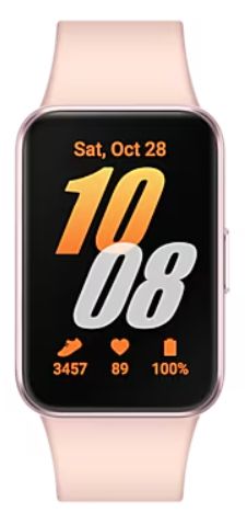 Samsung  Galaxy Fit 3 Smartwatch - 256GB - Pink Gold-Aluminium-Silicone Strap-Pink - 16GB RAM - 1.6" - Pink Gold - Aluminium - Pink - Silicone Strap - Silicone - Excellent