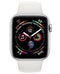 Apple  Watch Series 4 - 16GB - GPS - 44mm - Silver - Aluminum - White - Sport Band - Rubber - Premium