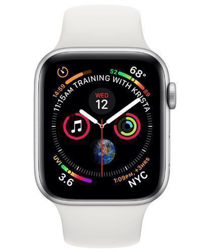 Apple  Watch Series 4 - 16GB - GPS - 40mm - Silver - Aluminum - White - Sport Band - Rubber - Good