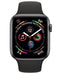 Apple  Watch Series 4 - 16GB - GPS - 44mm - Space Grey - Aluminum - Black - Sport Band - Rubber - Acceptable