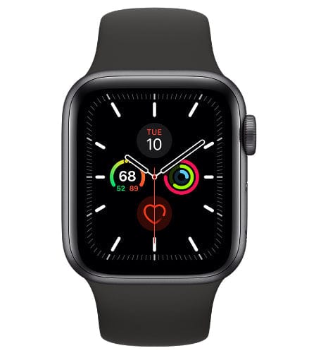 Apple Watch Series 5 Aluminum 40mm (GPS) Black Sport Band - 32GB - Space Grey - Acceptable