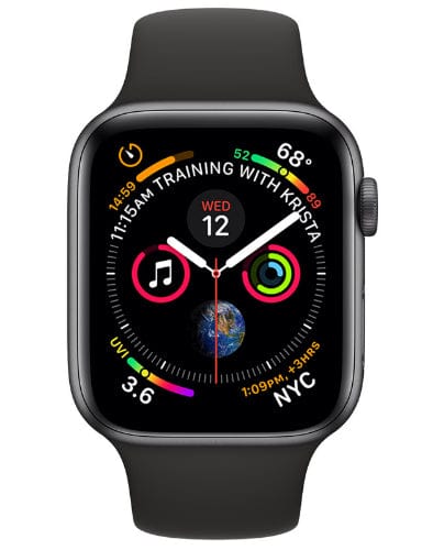 Apple Watch Series 4 Aluminum 40mm (GPS) Black Sport Band - 16GB - Space Grey - Acceptable