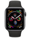 Apple Watch Series 4 Aluminum 40mm (GPS) Black Sport Band - 16GB - Space Grey - Acceptable